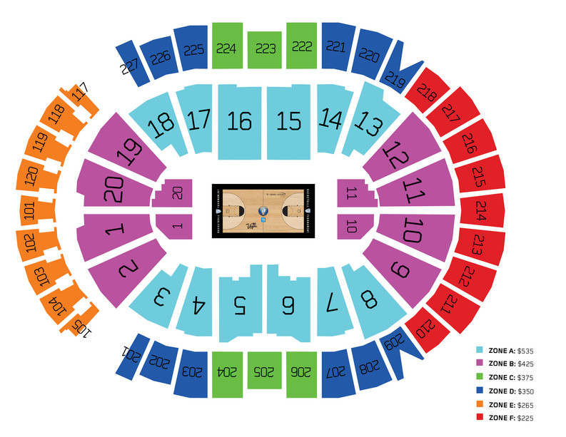 T Mobile Arena Basketball Seating Chart