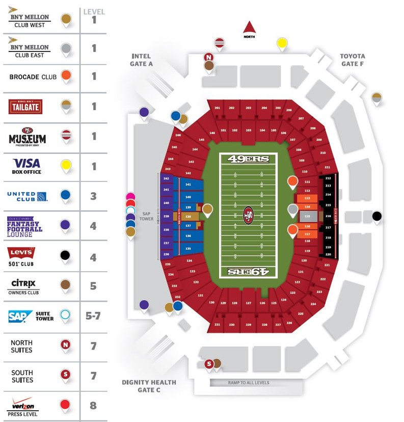 forty niners stadium seating chart - Part.tscoreks.org