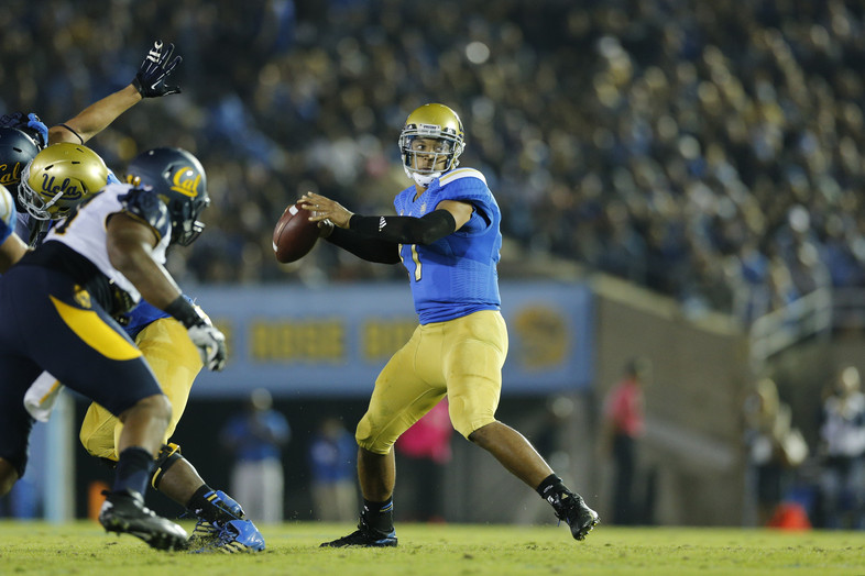 <p>Over 80,000 saw the Bruins cruise against Cal at the Rose Bowl to avenge last year's defeat to the Golden Bears. <a href="http://pac-12.com/videos/ucla-california-football-brett-hundley" target="_blank">Brett Hundley passed for a career-high 410 yards</a> in the effort. A showdown at <a href="http://pac-12.com/event/2013/10/19/ucla-stanford" target="_blank">Stanford is next for UCLA</a>. Cal <a href="http://pac-12.com/event/2013/10/19/oregon-state-california" target="_blank">returns home to play Oregon State</a>.</p>
