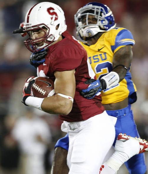 <p>Last, but not least: The Cardinal's 2013 debut was the last among Pac-12 teams, and David Shaw's bunch stuck with their familiar recipe for success to <a href="http://pac-12.com/event/2013/09/07/san-jose-state-stanford" target="_blank">grind out a win over the Spartans</a>. Running back <a href="http://pac-12.com/videos/postgame-interview-stanfords-tyler-gaffney" target="_blank">Tyler Gaffney talked about his return to the gridiron</a> Saturday night following his 104-yard, two-touchdown performance. Stanford now heads to West Point to take on <a href="http://pac-12.com/event/2013/09/14/stanford-army" target="_blank">Army Saturday, Sept. 14</a>. </p>
