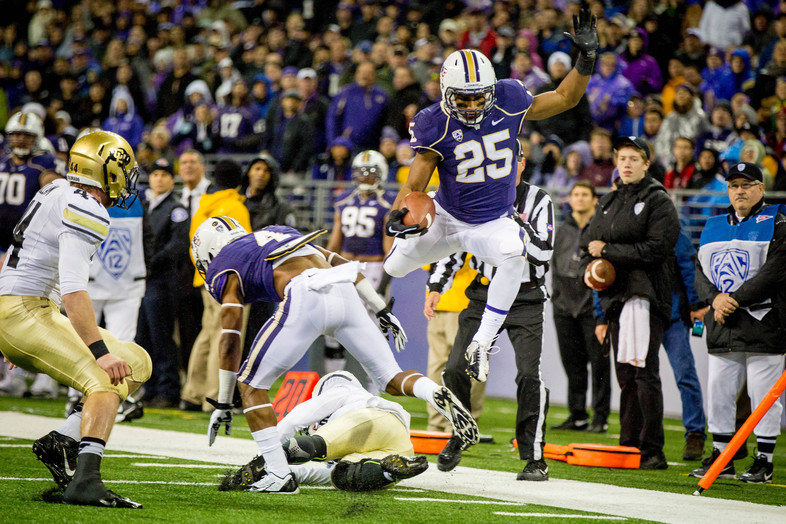 <p>The Huskies are bowl eligible for the fourth straight season <a href="http://pac-12.com/videos/washington-football-colorado-video-recap" target="_blank">after their rout of Colorado</a>. Washington ran 59 plays and finished with 464 total yards – in the first half. <a href="http://pac-12.com/videos/washington-football-keith-price-postgame-interview-colorado" target="_blank">Keith Price led the way</a> in Seattle, while <a href="http://pac-12.com/videos/washington-football-marcus-peters-interview-colorado" target="_blank">Marcus Peters knows a thing or two about creating turnovers</a>. <a href="http://pac-12.com/videos/postgame-interview-washingtons-steve-sarkisian-talks-defensive-effort" target="_blank">Steve Sarkisian's</a> club <a href="http://pac-12.com/event/2013/11/15/washington-ucla" target="_blank">heads to UCLA</a> for a pivotal game next week, while <a href="http://pac-12.com/event/2013/11/16/california-colorado" target="_blank">Colorado hosts Cal</a>.</p>
