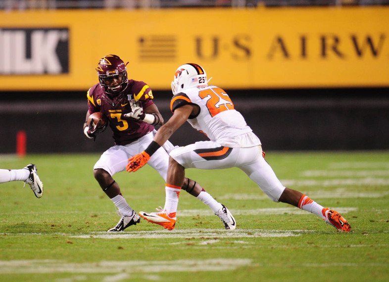 <p>A Davon Colemen blocked field goal loomed large in the <a href="http://pac-12.com/videos/video-recap-arizona-state-football-oregon-state" target="_blank">Sun Devils' critical victory</a> over Oregon State. Arizona State held on after building a 20-0 lead. Here are postgame interviews with <a href="http://pac-12.com/videos/postgame-interview-arizona-state-football-robert-nelson-oregon-state" target="_blank">Robert Nelson</a>, <a href="http://pac-12.com/videos/postgame-interview-arizona-state-football-dj-foster-oregon-state" target="_blank">DJ Foster</a> and <a href="http://pac-12.com/videos/todd-graham-postgame-interview-oregon-state" target="_blank">coach Todd Graham</a>. <a href="http://pac-12.com/event/2013/11/23/arizona-state-ucla" target="_blank">ASU heads to UCLA for a critical Pac-12 South showdown</a> next, while the <a href="http://pac-12.com/event/2013/11/23/washington-oregon-state" target="_blank">Beavers host Washington</a>.</p>
