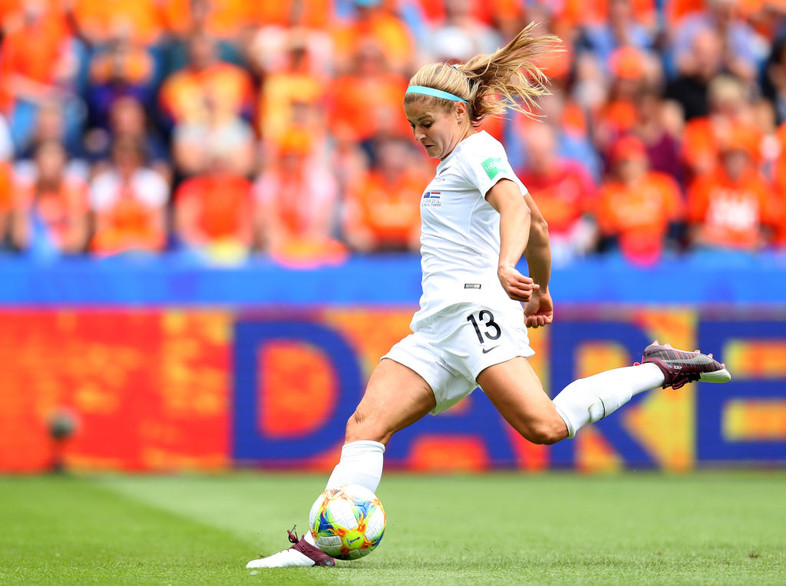 June 11: Former UCLA player Rosie White in action against The Netherlands in group play