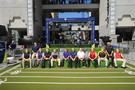 All 12 Pac-12 head football coaches hang out at 2016 Media Days. 
