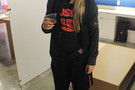 <p>Oregon State sophomore guard Jamie Weisner takes home the prize for brightest shoes of the day sporting her vibrant orange Nike kicks.</p>
