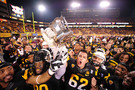 <p>The <a href="http://pac-12.com/videos/video-recap-arizona-state-football-wins-territorial-cup-game-against-arizona" target="_blank">Sun Devils clinched home field advantage</a> in next week's Pac-12 title game with their dominance over archrival Arizona in the Territorial Cup. <a href="http://pac-12.com/videos/postgame-interview-arizona-state-football-dj-foster-arizona-territorial-cup" target="_blank">D.J. Foster's big night</a> fueled the way, and <a href="http://pac-12.com/videos/postgame-interview-arizona-state-football-jaelen-strong-arizona-territorial-cup" target="_blank">Jaelen Strong discussed the rivalry</a> afterward.</p>
