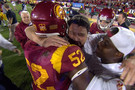 <p>The <a href="http://pac-12.com/videos/video-recap-usc-football-upsets-stanford" target="_blank">Trojans unleashed bedlam in the Coliseum</a> with their upset win over Stanford. <a href="http://onlyfans.cstv.com/schools/usc/sports/m-footbl/recaps/111613aae.html" target="_blank">Andre Heidari's 47-yard field goal</a> broke a 17-17 tie with 19 seconds to play, and <a href="http://pac-12.com/videos/highlights-usc-stanford-football" target="_blank">the field storming was on</a> shortly thereafter. <a href="http://pac-12.com/event/2013/11/23/usc-colorado" target="_blank">USC heads to Colorado</a> next week while <a href="http://pac-12.com/event/2013/11/23/california-stanford">Stanford returns home to face archrival Cal</a>.</p>
