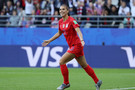June 11: Cal alum Alex Morgan celebrates after scoring USA's first goal in a match between USA and Thailand in Reims, France.