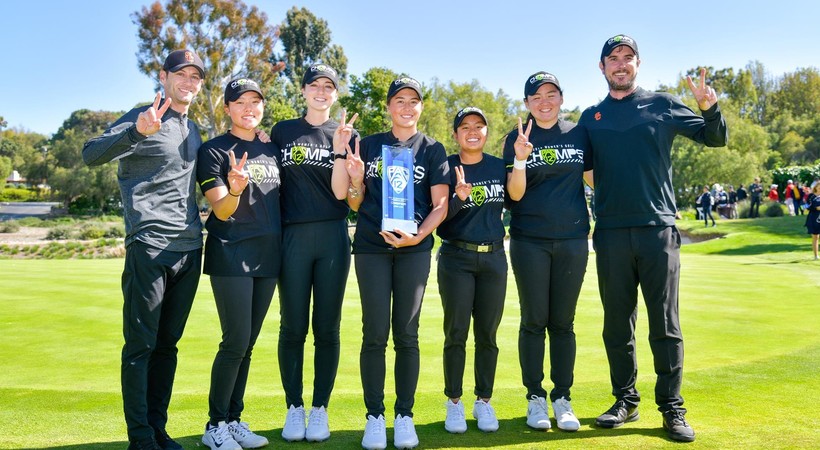 2019 Pac-12 Women's Golf Championships: USC celebrates capturing its first conference title since 2016