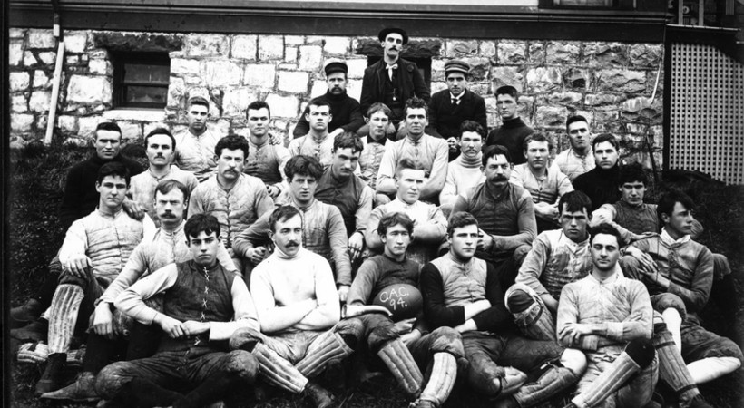 <p>This 1894 photo shows the second football team ever at Oregon Agricultural College, one day to be called Oregon State University.</p>
