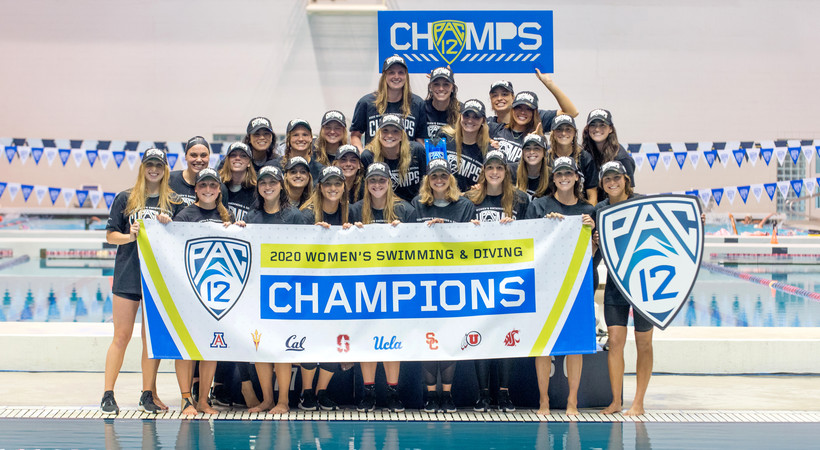 2020 Pac-12 Swimming (W) & Diving (M/W) Championships: Stanford celebrates fourth straight title after dominant final day