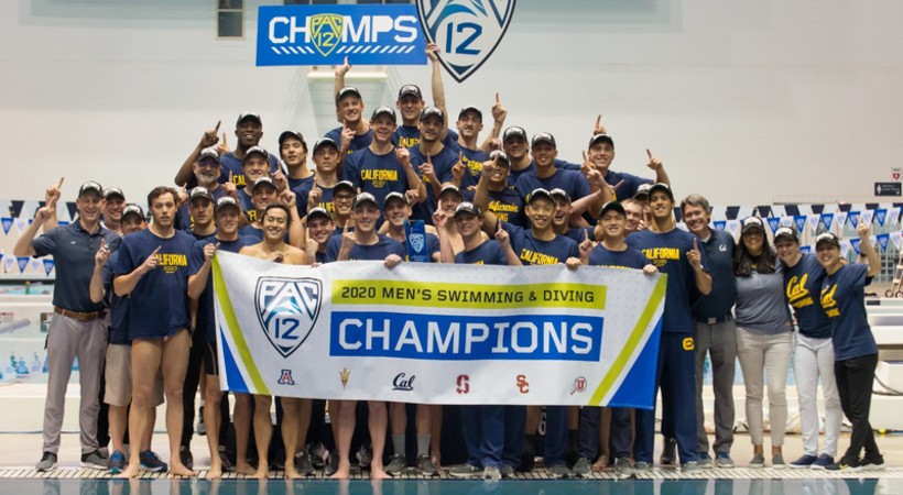 2020 Pac-12 Men's Swimming Championships: Cal celebrates third straight title after winning 5 of 6 events on final day
