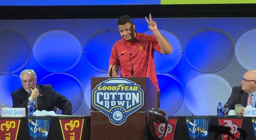 2017 Cotton Bowl Classic: USC's Jordan Austin wins Dan S. Petty Scholar-Athlete Award for stellar academic work