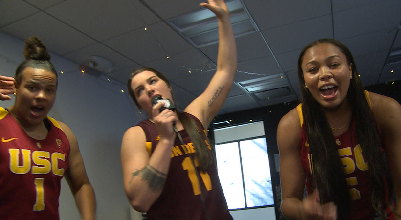 Sun Devils, Trojans, Beavers team up for Backstreet Boys karaoke at Pac-12 Women's Basketball Media Day