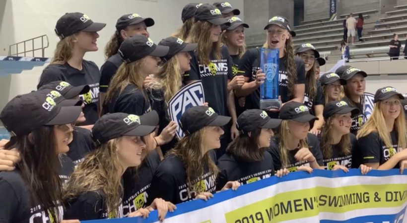 2019 Pac-12 Swimming (W) & Diving (M/W) Championships: Stanford women celebrate three-peat