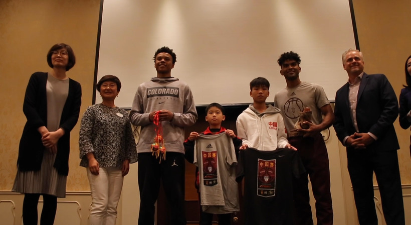 2019 Pac-12 China Game: Arizona State, Colorado visit with children of the Yao Ming Foundation