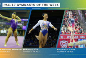 Washington’s Roberson, UCLA’s Ross and Utah’s O’Keefe earn the Pac-12 gymnasts of the week awards
